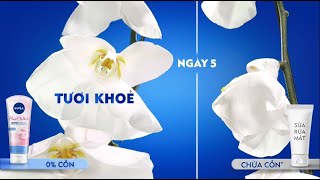 0% CỒN DA LUÔN TƯƠI TRẺ VỚI SỮA RỬA MẶT NGỌC TRAI NIVEA!