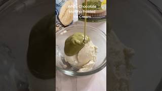 White Chocolate Matcha Frosted Ice Cream #icecream #matcha