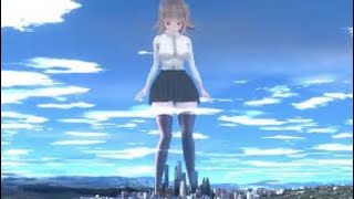 Giantess Chiaki growth By Lajest (MMD Growth)