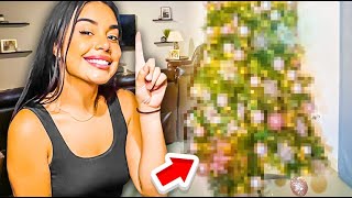 Putting pink balls on my tree! VLOGMAS DAY 1