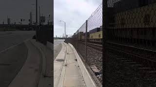 BNSF 8765 leads a Maersk Stack to Watson