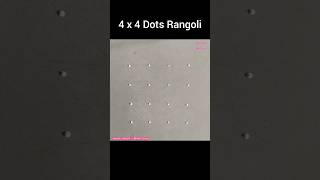 Beautiful 4 x 4 Dots Rangoli, Kolam, Muggulu Design #rangoli #Shorts