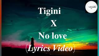 Tigini x No Love - Lyrics video | Mashup Song