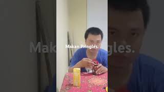 Andy Balala Makan Pringles. #food #shortsvideo