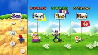 Mario Party 9 Garden Battle - Mario vs Wario vs Waluigi vs Toad| Cartoons Mee