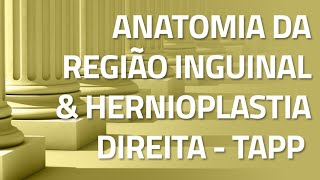 Anatomia da Região Inguinal e  Hernioplastia Direita Laparoscópica com Técnica TAPP