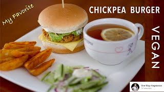 The Ultimate Chickpea burger || Delicious Vegan Food Recipe || One Stop Vegetarian