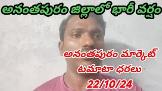 22 October 2024|| అనంతపురం జిల్లాలో భారీ వర్షం|| అనంతపురం జిల్లాలో టమాట ధరలు| today Tomato rate