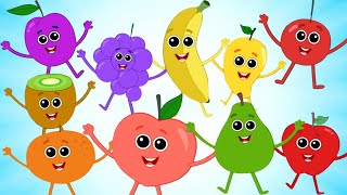 Ten Little Fruits Jumping On The Bed, Preschool Rhymes and Cartoon Videos for Kids