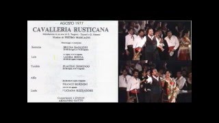 P. MASCAGNI. "CAVALLERIA" VERONA 1977 P. DOMINGO. PRIMA PARTE