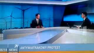 Protest antywiatrakowy Polsat News 09-06-2014 godz.13:30