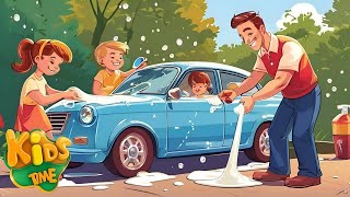 Car Wash Song | Nursery Rhymes & Kids Songs | Fun Car Cleaning Adventure for Kids 2024