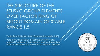 V. Shchedryk,The structure of the Zelisko gr elements over factorring of Bezout dom of stable ran1.5