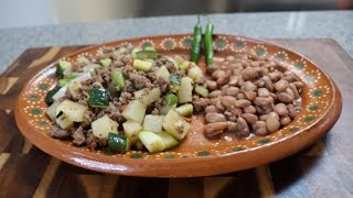 Carne picada de res con vegetales