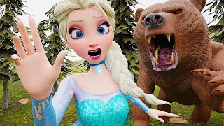 Elsa Frozen - Survive In The Wilderness!