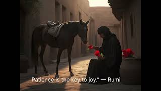 Patient is the key. Rumi