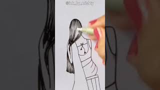 girl mandala art for beginners| mandala art easy | mandala drawing | shorts | youtube shorts