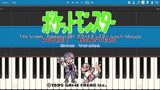 02 - Title Screen - Pokemon RBY OST ポケットモンスター Junichi Masuda | PIANO TUTORIAL EASY