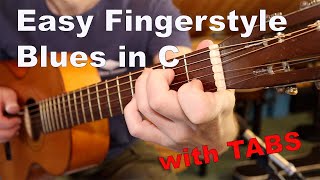 Easy Fingerstyle Blues in C (with TABS / SHEET MUSIC available)