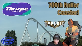 Riding my 700th coaster HYPERIA at THORPE PARK! (EuroScan Trip Day 1)