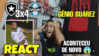 REACT BOTAFOGO 3 X 4 GRÊMIO MELHORES MOMENTOS BRASILEIRÃO 2023 LUIS SUAREZ GÊNIO