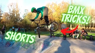 2 BMX TRICKS AT THE SKATEPARK! *SHORTS*