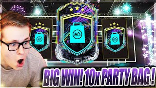 BIG WIN! 10x FUTURE STARS PARTY BAG SBC PACKS 🔥🔥 FIFA 21 WUNDERTÜTE PACK OPENING