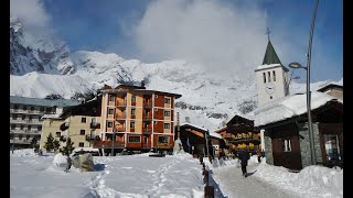 BREUIL CERVINIA Driving Valtournenche Valle D'Aosta la città e il monte CERVINO Cervinia ski resort