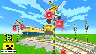 踏切 アニメ Train Railway Railroad Crossing Animation Minecraft  024-ｋ