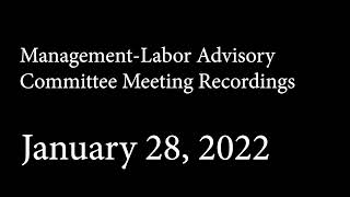 DCBS Management-Labor Advisory Committee (MLAC) January 2022 Meeting