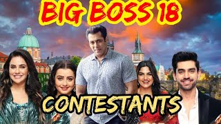 Big boss 18 confirmed contestants list are released || Big boss season 18