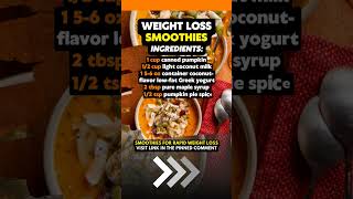 Coconut Pumpkin Smoothie Bowl: FAST & EASY Smoothie Recipes For Losing Weight #Diet #Recipe