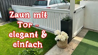 Gartenzaun mit Tor  bauen - einfach und schnell aus Restholz