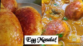 Egg Masala Recipe!  Egg Curry #eggcurry #eggmasala #masala #masalarecipe