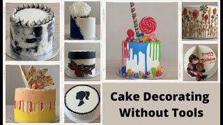 8 Ways of Decorating Cake Like Pro Without Tools || How to Achieve Sharp Edges on Cake Without Tools