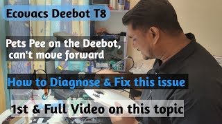 Dog pee on the Deebot, Deebot Turning Left Right very fast, How to Diagnose & Fix this issue??