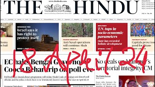 18 April 2024 The Hindu Newspaper Analysis