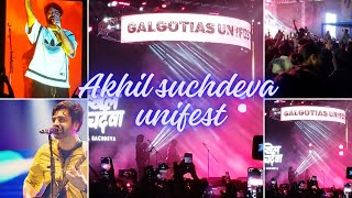 Akhil Suchdeva performs biggest Unifest in Galgotias  University  2024