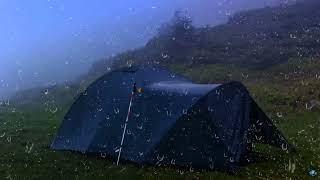 ⚡ Ruido de lluvia y trueno en carpa para dormir ⚡ Sonido de lluvia para dormir, relajarse , ASMR