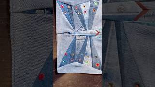 How to sew a butterfly quilting pattern with denim scraps