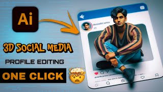 Trending 3D AI Social Media Profile Name Photo Editing | bing image creator tutorial | Bing Ai Image