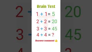 Brain Test 🧠can you solve this math puzzle🤔#maths #braintest #puzzle #quiz #trending #viral #shorts