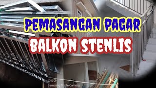 cara pemasangan pagar balkon stenlis #Minimalis