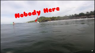 Surfing (ALONE) - Central American Beach Break - Small Day - LOTS OF WAVES