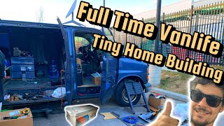 DIY Van Building From A Parking Lot While Living In It !! And A New Addition To The Power System !