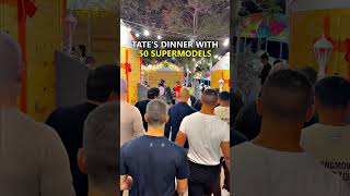 Tate Has Dinner with 50 Hot Models on Private Island #shorts