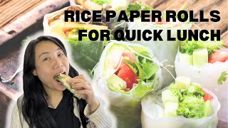 Super Fast & Easy Rice Paper Rolls for LUNCH!