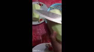 Peeling & Cutting Bottle Gourd