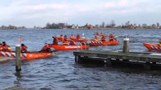 Aankomst serious rescue vloot van de reddingsbrigade in Grou