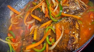 Brown Stewed Fish (Jamaican Style) Red Snapper